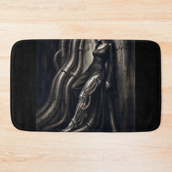 Item preview, Scifi Biomechanical portrait of a beautiful woman pinup art designed and sold by Vintage Designs +.