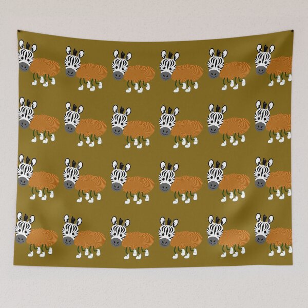Item preview, Cute Zebra Illustration - Funny Animal Art Playful Safari Design. designed and sold by LunaPrintCo.