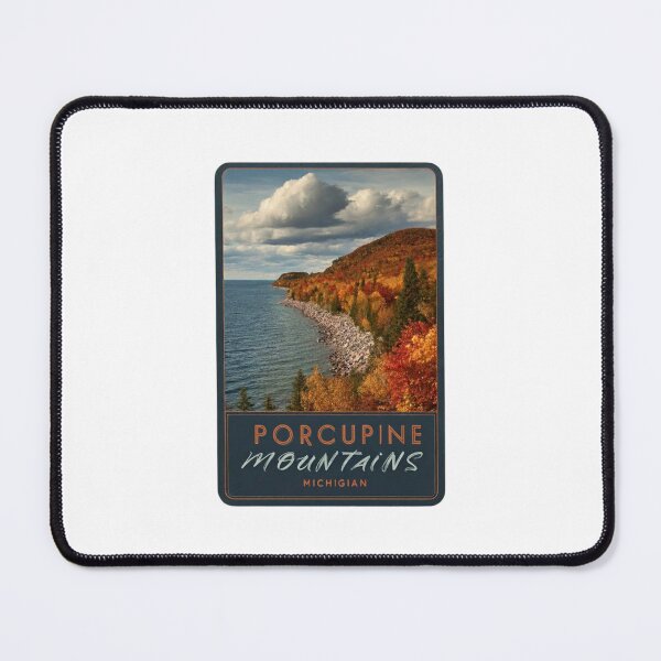 Item preview, Porcupine Mountains Michigan Fall Foliage Lake Superior Vintage Poster designed and sold by Blurbean.