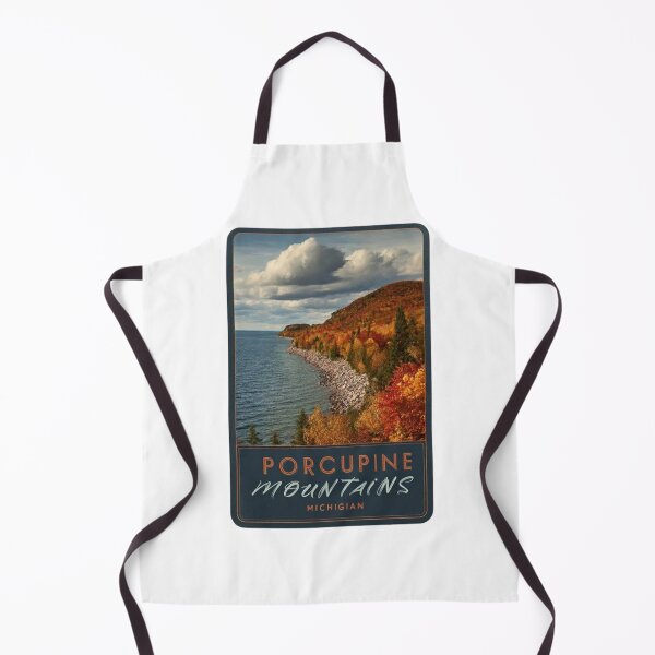 Item preview, Porcupine Mountains Michigan Fall Foliage Lake Superior Vintage Poster designed and sold by Blurbean.