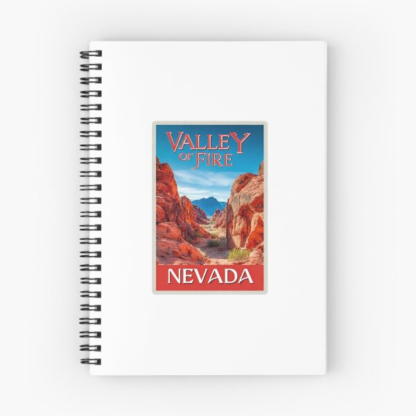 Item preview, Valley of Fire Nevada Red Rock Canyon Vintage Travel Poster Design designed and sold by Blurbean.
