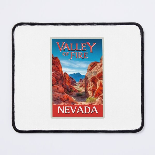 Item preview, Valley of Fire Nevada Red Rock Canyon Vintage Travel Poster Design designed and sold by Blurbean.
