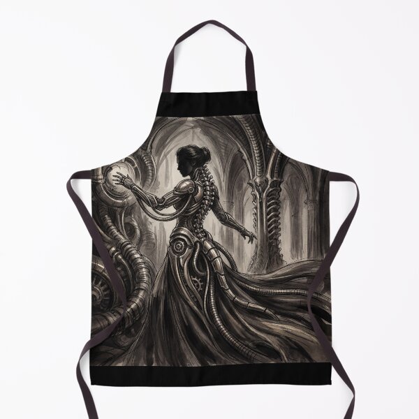 Item preview, Scifi Biomechanical portrait of a beautiful woman pinup art designed and sold by Vintage Designs +.