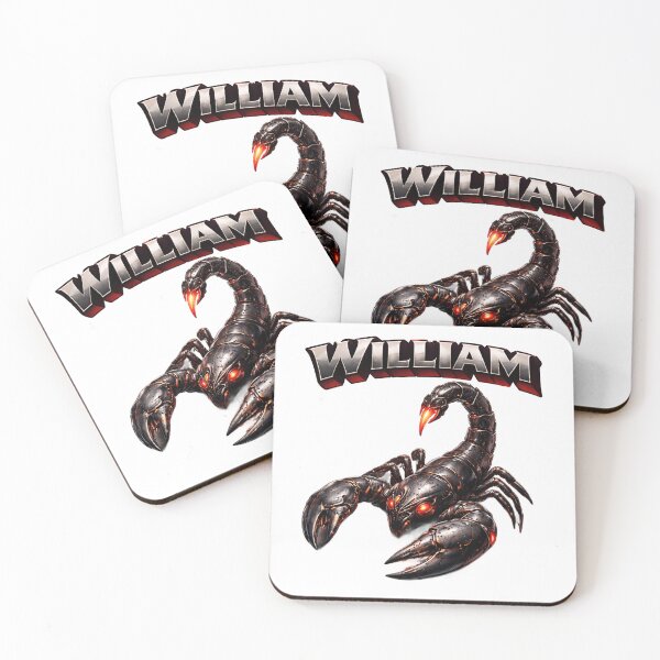 Item preview, William Scorpio – Zodiac Shadow Power Fantasy Name Art designed and sold by AlexLineArt.