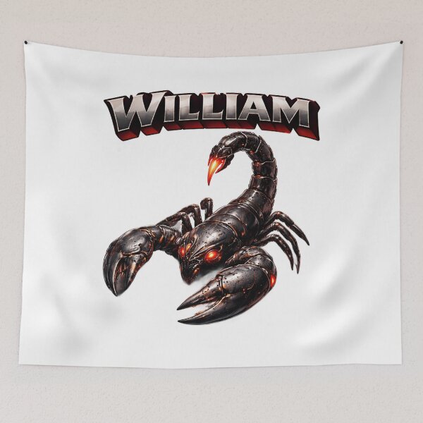 Item preview, William Scorpio – Zodiac Shadow Power Fantasy Name Art designed and sold by AlexLineArt.