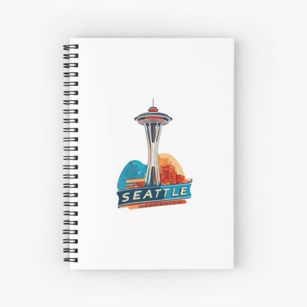 Item preview, Seattle Space Needle Washington Retro Mid-Century Modern Travel Sticker designed and sold by Blurbean.