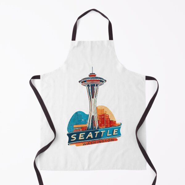 Item preview, Seattle Space Needle Washington Retro Mid-Century Modern Travel Sticker designed and sold by Blurbean.