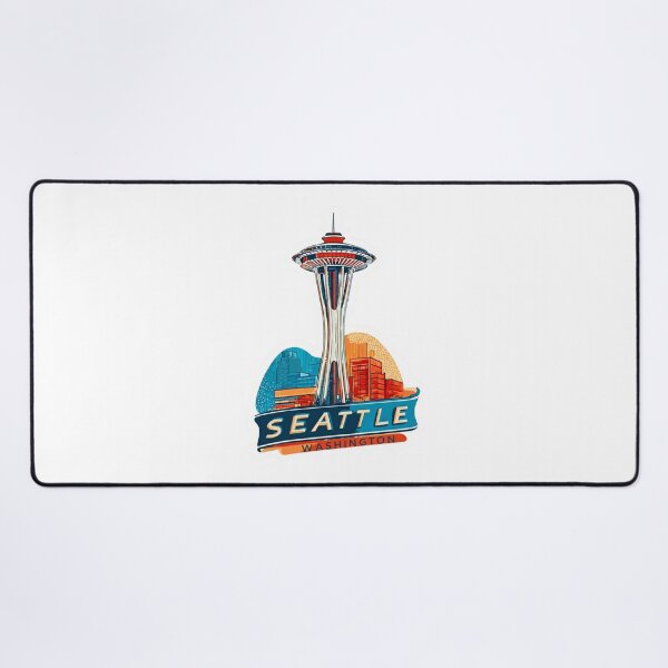 Item preview, Seattle Space Needle Washington Retro Mid-Century Modern Travel Sticker designed and sold by Blurbean.