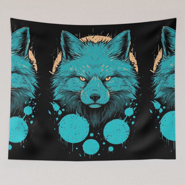 Item preview, Ethereal Teal Flowing Kitsune Tail Art designed and sold by Piotrek0001.