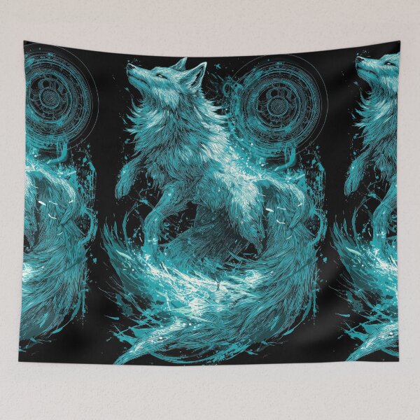 Item preview, Stoic Blue Fox Face with Magical Orbs designed and sold by Piotrek0001.