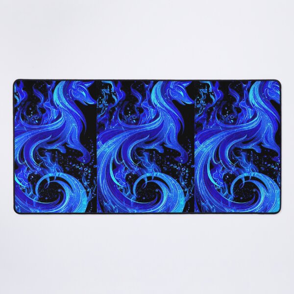 Item preview, Elegant Cyan Fox Silhouette in Blue Flame designed and sold by Piotrek0001.