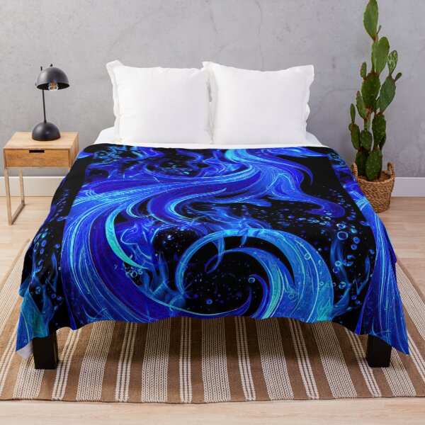 Item preview, Elegant Cyan Fox Silhouette in Blue Flame designed and sold by Piotrek0001.