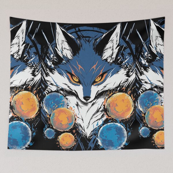 Item preview, Swirling Cobalt Magic Fox Spirit Abstract designed and sold by Piotrek0001.
