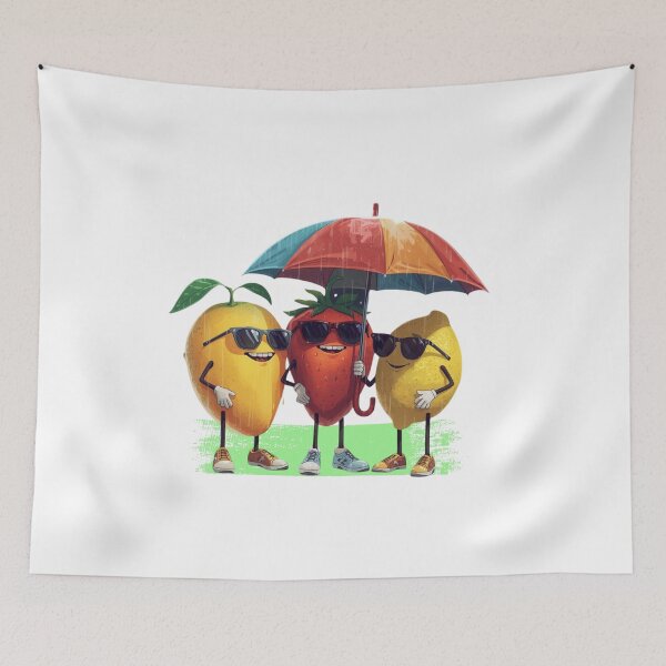 Item preview, Fruits Enjoying Rain Together designed and sold by Modern-Tropical.