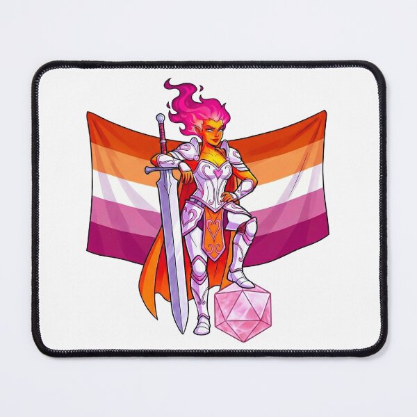 Item preview, Lesbian Pride: Genasi Fighter Dice Diva designed and sold by SkinnyFlatWhite.