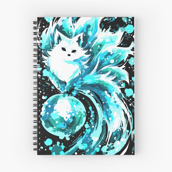 Item preview, Luminous Neon Blue Fox Portrait designed and sold by Piotrek0001.