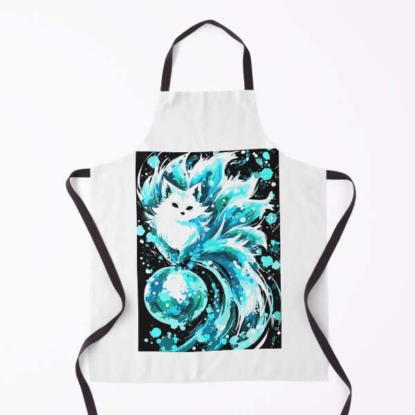 Item preview, Luminous Neon Blue Fox Portrait designed and sold by Piotrek0001.