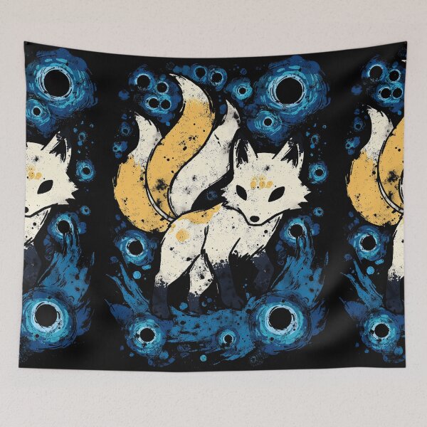 Item preview, Tribal Style Blue Fox Emblem designed and sold by Piotrek0001.