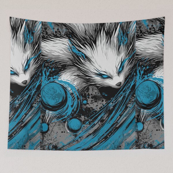 Item preview, Golden Fur Kitsune with Blue Magic Fire designed and sold by Piotrek0001.