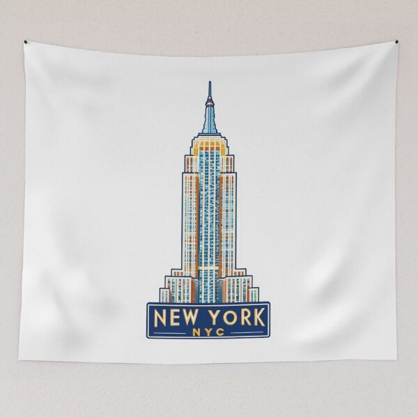 Item preview, Empire State Building New York City Modern Geometric Art Deco Sticker designed and sold by Blurbean.