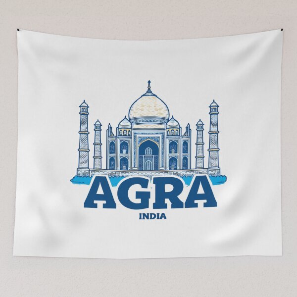 Item preview, Taj Mahal Agra India Islamic Architecture Line Art Travel Sticker designed and sold by Blurbean.