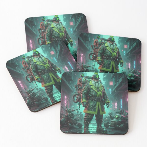 Item preview, Cyber-Claus: Neon Wasteland Renegade designed and sold by JanRizz.