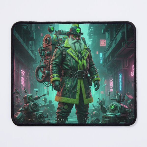 Item preview, Cyber-Claus: Neon Wasteland Renegade designed and sold by JanRizz.