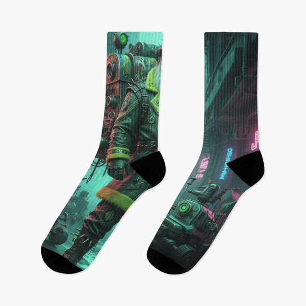 Item preview, Cyber-Claus: Neon Wasteland Renegade designed and sold by JanRizz.