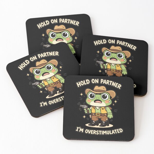 Item preview, Overstimulated Cowboy Frog Funny Meme designed and sold by IdealDo.