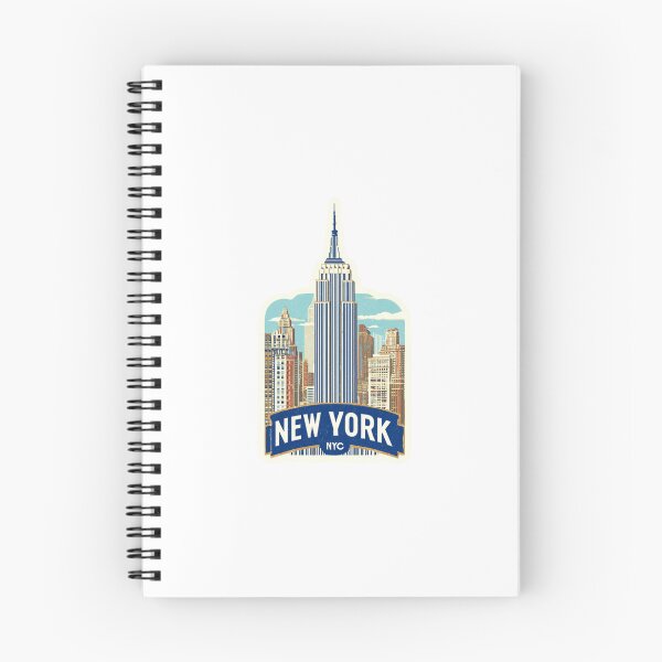 Item preview, Empire State Building New York City Manhattan Skyline Vintage Travel Poster designed and sold by Blurbean.