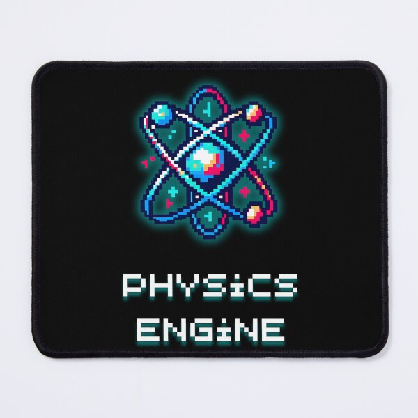 Item preview, Physics Engine - Neon Blue Atom Symbol Pixel Art designed and sold by JonyDG.