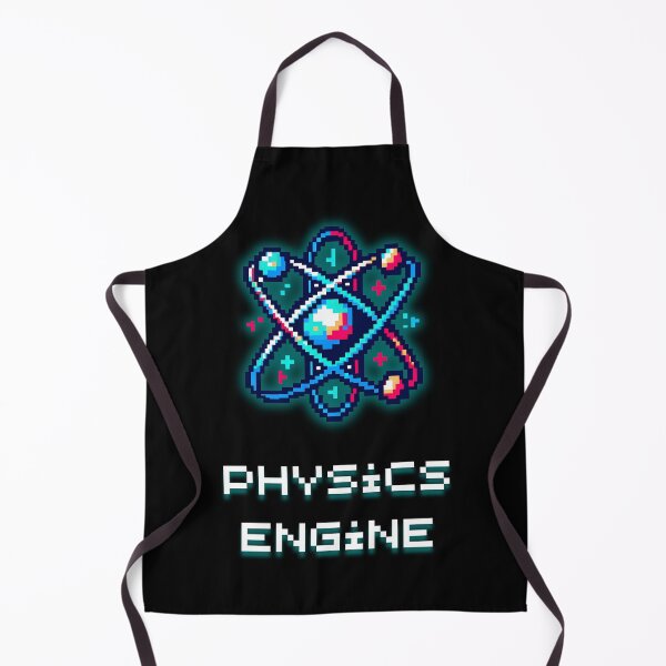 Item preview, Physics Engine - Neon Blue Atom Symbol Pixel Art designed and sold by JonyDG.
