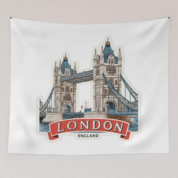 Item preview, Tower Bridge London England Victorian Gothic Bridge Architecture Sticker designed and sold by Blurbean.