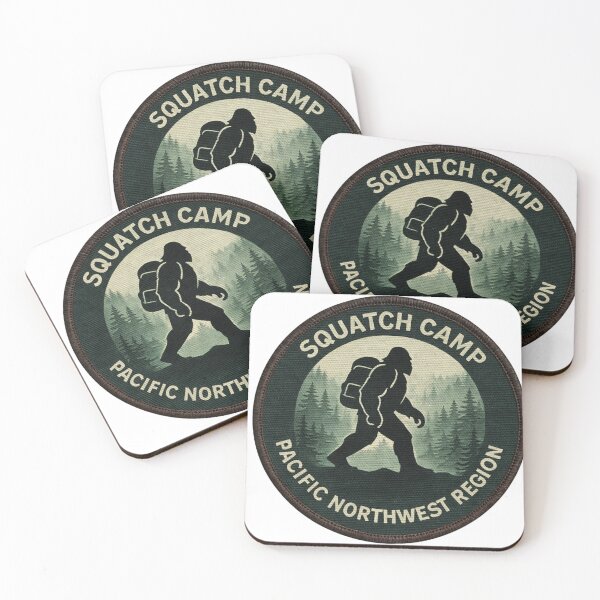 Item preview, Pacific Northwest Bigfoot Patch – Sasquatch Cryptid Outdoor Emblem by Squatch Camp designed and sold by Squatch-Camp.