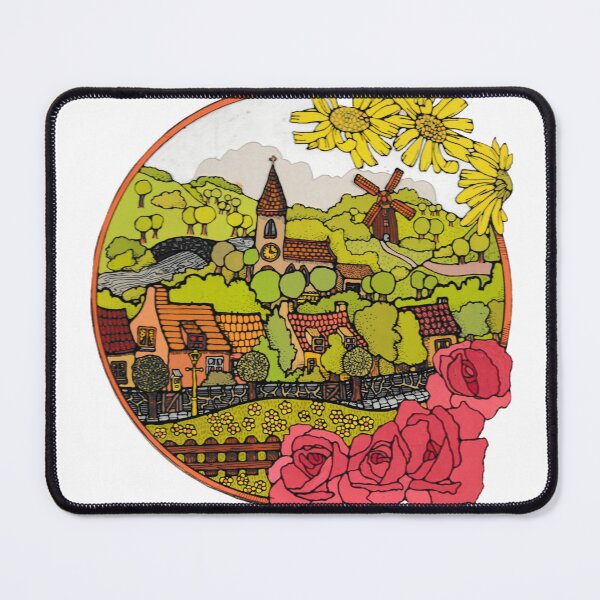 Item preview, Trees, Houses, and Flowers children's illustration designed and sold by Voyager Designs.