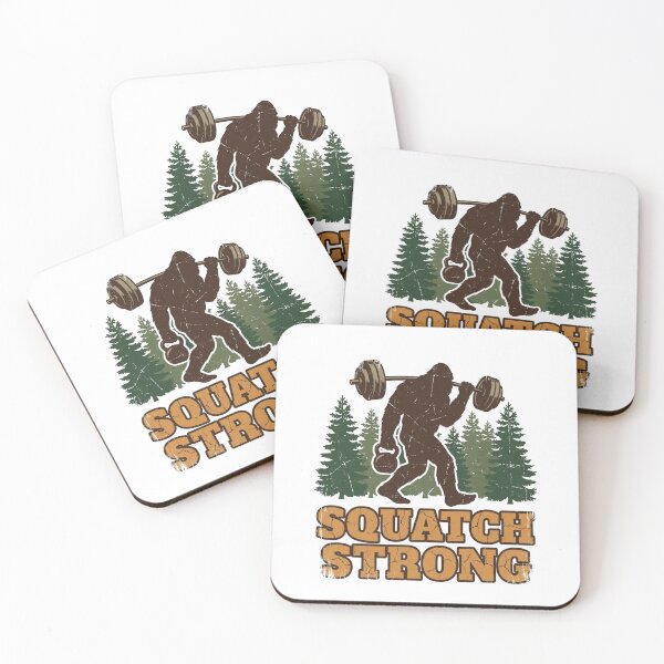 Item preview, Squatch Strong Funny Sasquatch Lifting Retro Vintage Graphic for Gym Lover designed and sold by chattsuede.