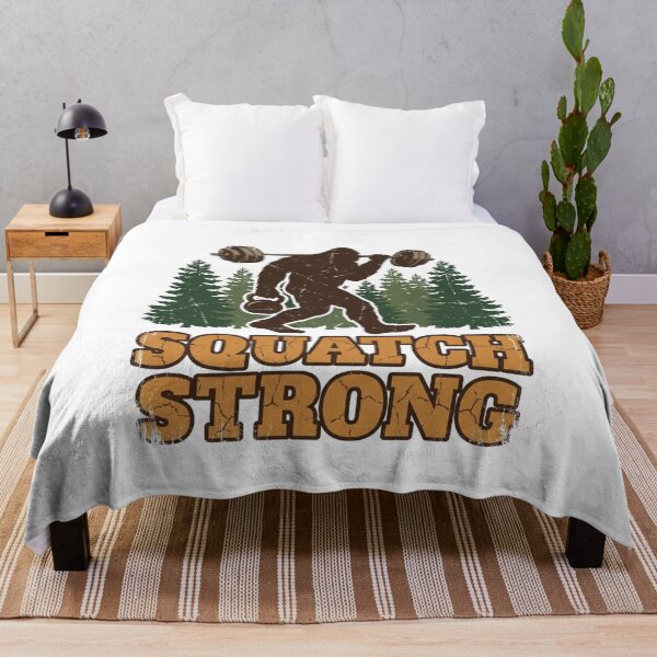 Item preview, Squatch Strong Funny Sasquatch Lifting Retro Vintage Graphic for Gym Lover designed and sold by chattsuede.