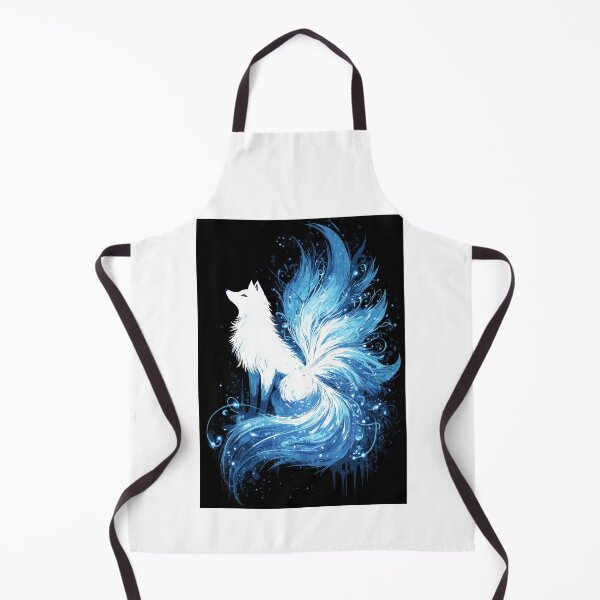 Item preview, Running White Spirit Fox on Black Background designed and sold by Piotrek0001.