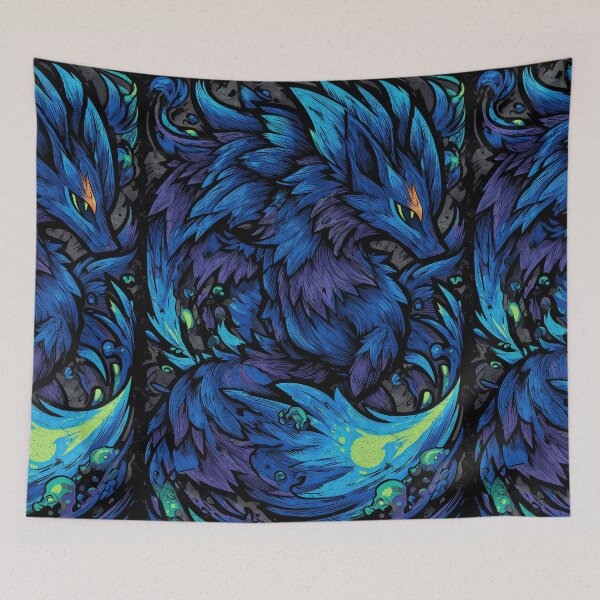 Item preview, Deep Indigo Mystical Night Fox designed and sold by Piotrek0001.