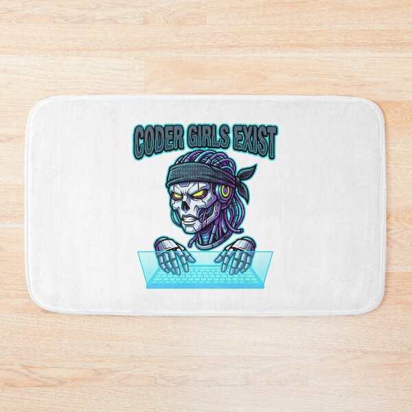 Item preview, Coder Girls Exist Cyberpunk Skull Digital Illustration for Tech Lover designed and sold by chattsuede.