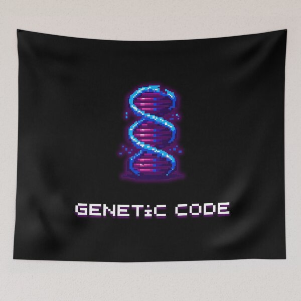 Item preview, Genetic Code - Vaporwave DNA Helix Pixel Art designed and sold by JonyDG.