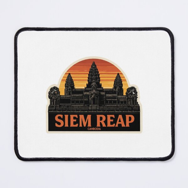 Item preview, Angkor Wat Siem Reap Cambodia Sunset Khmer Temple Vintage Travel Sticker designed and sold by Blurbean.