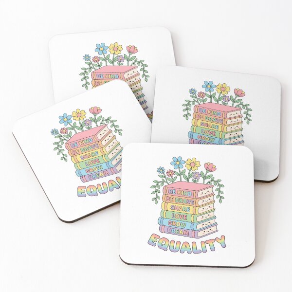 Item preview, Be Kind Be Brave Equality Kawaii Pastel Rainbow Books designed and sold by chattsuede.