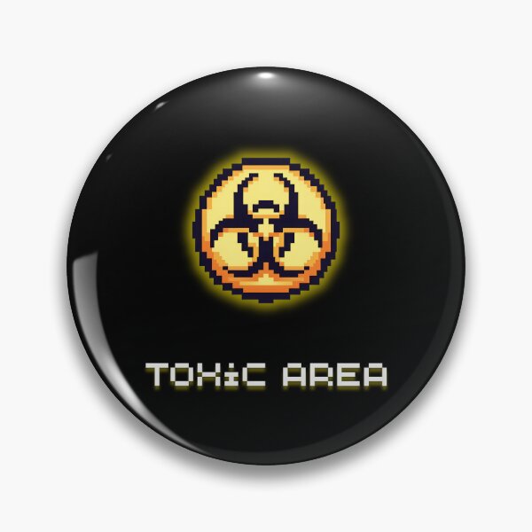 Item preview, Toxic Area - Yellow Biohazard Warning Pixel Art designed and sold by JonyDG.