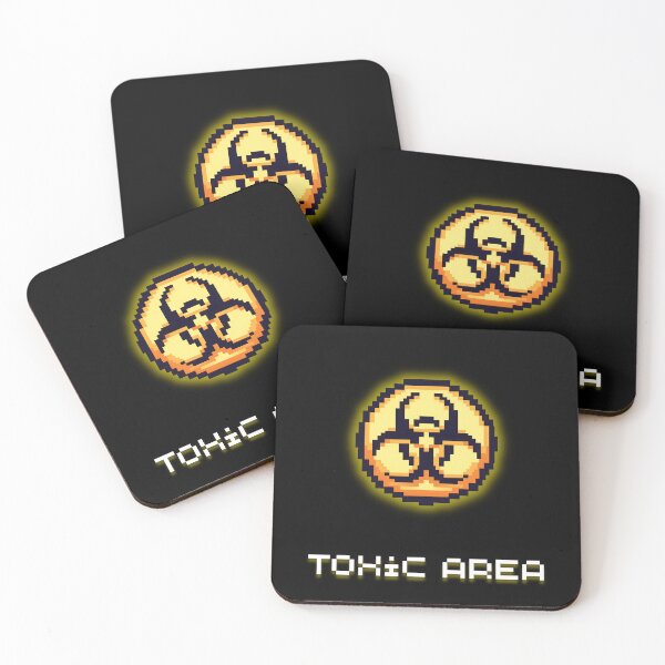Item preview, Toxic Area - Yellow Biohazard Warning Pixel Art designed and sold by JonyDG.