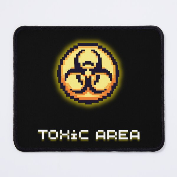 Item preview, Toxic Area - Yellow Biohazard Warning Pixel Art designed and sold by JonyDG.