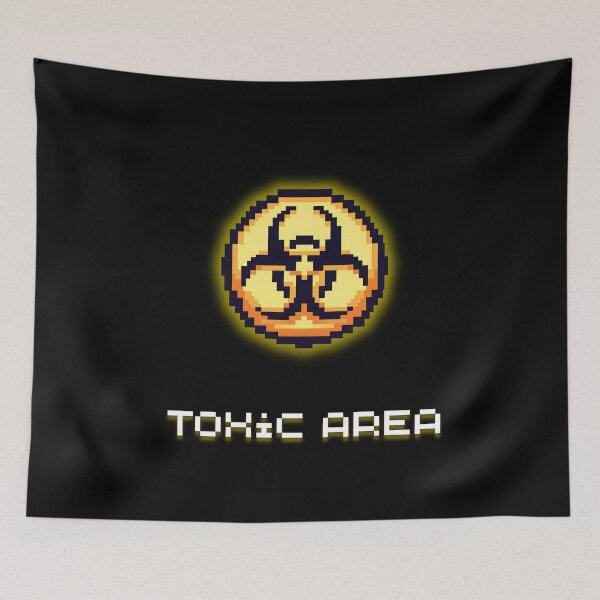 Item preview, Toxic Area - Yellow Biohazard Warning Pixel Art designed and sold by JonyDG.
