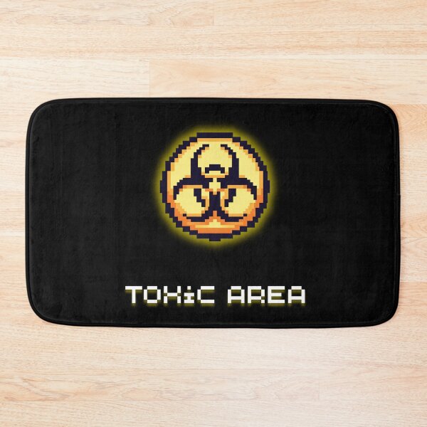 Item preview, Toxic Area - Yellow Biohazard Warning Pixel Art designed and sold by JonyDG.