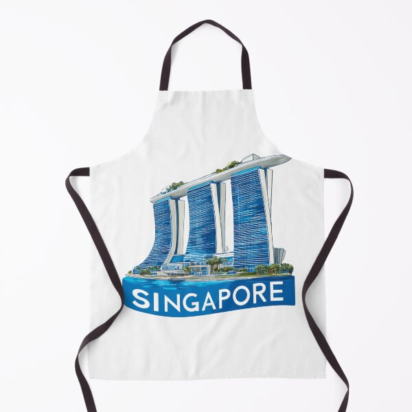 Item preview, Marina Bay Sands Singapore Infinity Pool Skyscraper Modern Architecture Sticker designed and sold by Blurbean.