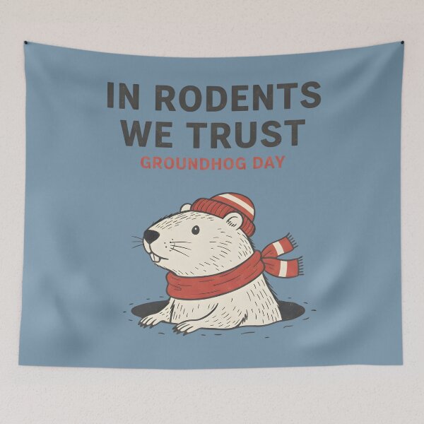Item preview, Groundhog Day In Rodents We Trust  designed and sold by HowToCanadian.